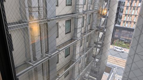 Window view of surrounding buildings