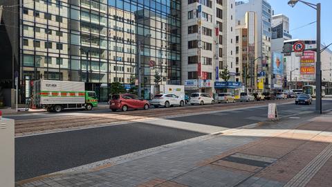 Main street view in Hatchobori
