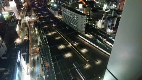 Night view from the room.